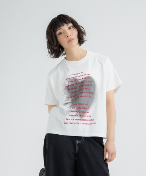FLUKE HOLIC(フロックホリック)の「Heart embroidery logo TEE(Tシャツ/カットソー・レディース・ブラック/ホワイト/グレー・LARGE/MEDIUM/SMALL)」の15枚目の写真