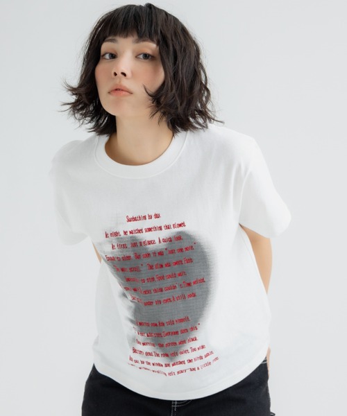 FLUKE HOLIC(フロックホリック)の「Heart embroidery logo TEE(Tシャツ/カットソー・レディース・ブラック/ホワイト/グレー・LARGE/MEDIUM/SMALL)」の12枚目の写真