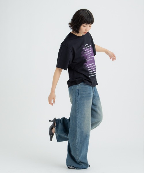 FLUKE HOLIC(フロックホリック)の「Heart embroidery logo TEE(Tシャツ/カットソー・レディース・ブラック/ホワイト/グレー・LARGE/MEDIUM/SMALL)」の19枚目の写真