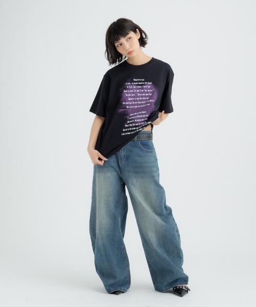 FLUKE HOLIC(フロックホリック)の「Heart embroidery logo TEE(Tシャツ/カットソー・レディース・ブラック/ホワイト/グレー・LARGE/MEDIUM/SMALL)」の17枚目の写真
