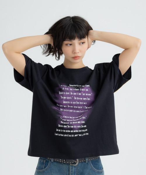 FLUKE HOLIC(フロックホリック)の「Heart embroidery logo TEE(Tシャツ/カットソー・レディース・ブラック/ホワイト/グレー・LARGE/MEDIUM/SMALL)」の4枚目の写真