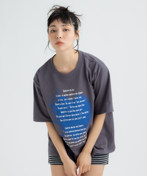FLUKE HOLIC(フロックホリック)の「Heart embroidery logo TEE(Tシャツ/カットソー・レディース・ブラック/ホワイト/グレー・LARGE/MEDIUM/SMALL)」の8枚目の写真