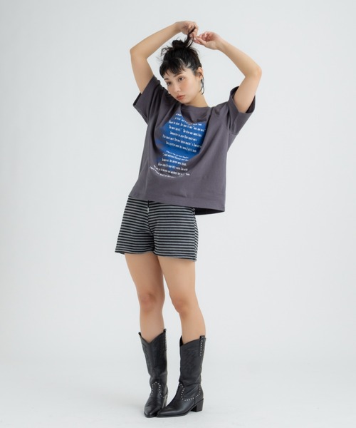 FLUKE HOLIC(フロックホリック)の「Heart embroidery logo TEE(Tシャツ/カットソー・レディース・ブラック/ホワイト/グレー・LARGE/MEDIUM/SMALL)」の22枚目の写真