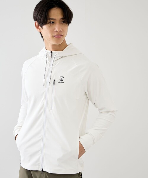 JUN&ROPE'(ジュンアンドロペ)の「バックロゴプリントパーカー/UV・吸水速乾・ポケッタブル(パーカー・メンズ・ブラック/ホワイト/カーキ・L/M/XL)」の17枚目の写真