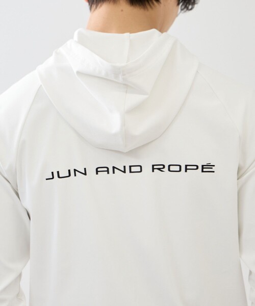 JUN&ROPE'(ジュンアンドロペ)の「バックロゴプリントパーカー/UV・吸水速乾・ポケッタブル(パーカー・メンズ・ブラック/ホワイト/カーキ・L/M/XL)」の20枚目の写真