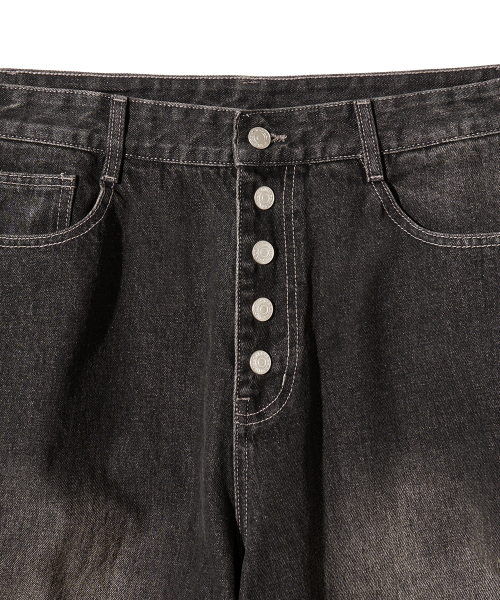 GAKKAI UNIONS(ガッカイユニオンズ)の「ボタンフラップダートバルーンデニムパンツブラック(デニムパンツ・メンズ・その他・SMALL/MEDIUM/LARGE)」の12枚目の写真