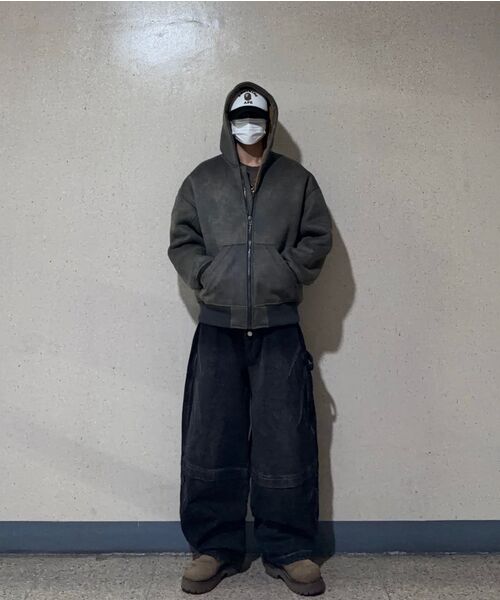 GAKKAI UNIONS(ガッカイユニオンズ)の「ボタンフラップダートバルーンデニムパンツブラック(デニムパンツ・メンズ・その他・SMALL/MEDIUM/LARGE)」の8枚目の写真