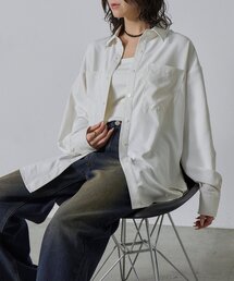 goocy | 合繊ツイルオーバーサイズシャツ(シャツ/ブラウス)