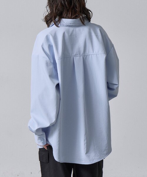 goocy（グーシー）の「合繊ツイルオーバーサイズシャツ（シャツ/ブラウス・レディース・ホワイト/ブルー/イエロー・FREE）」の13枚目の写真