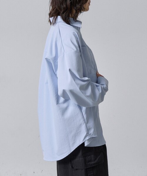 goocy（グーシー）の「合繊ツイルオーバーサイズシャツ（シャツ/ブラウス・レディース・ホワイト/ブルー/イエロー・FREE）」の14枚目の写真
