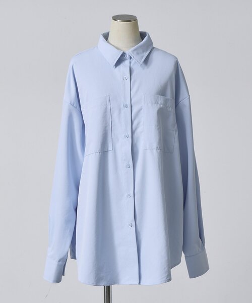 goocy（グーシー）の「合繊ツイルオーバーサイズシャツ（シャツ/ブラウス・レディース・ホワイト/ブルー/イエロー・FREE）」の18枚目の写真