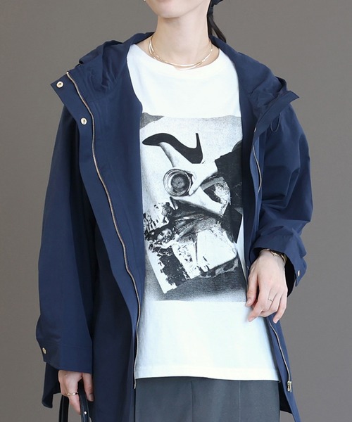 Aletta vita(アレッタビータ)の「綿天竺フォトTシャツ(Tシャツ/カットソー・レディース・杢グレー/オフホワイト・FREE)」の13枚目の写真