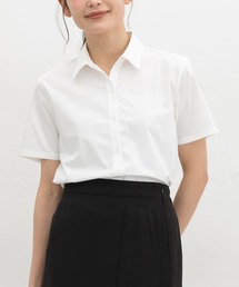 【ハニさら・らくらくアイロン・接触冷感・UVカット】快適クール半袖スキッパー