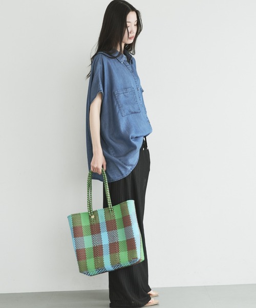 Doux archives(ドゥアルシーヴ)の「【名品】ソフトデニム2WAYフレンチシャツ(シャツ/ブラウス・レディース・サックスブルー/ブルー・FREE)」の10枚目の写真