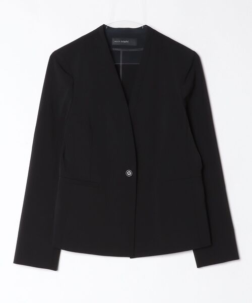 NOLLEY’S Sophi（ノーリーズソフィ）の「2WAYツイルストレッチJK（テーラードジャケット・レディース・ブラック/ベージュ・36/38/40）」の2枚目の写真