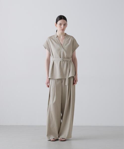 ADORE（アドーア）の「◆ナチュラルオックスブラウス（シャツ/ブラウス・レディース・ベージュ/ネイビー・38）」の12枚目の写真