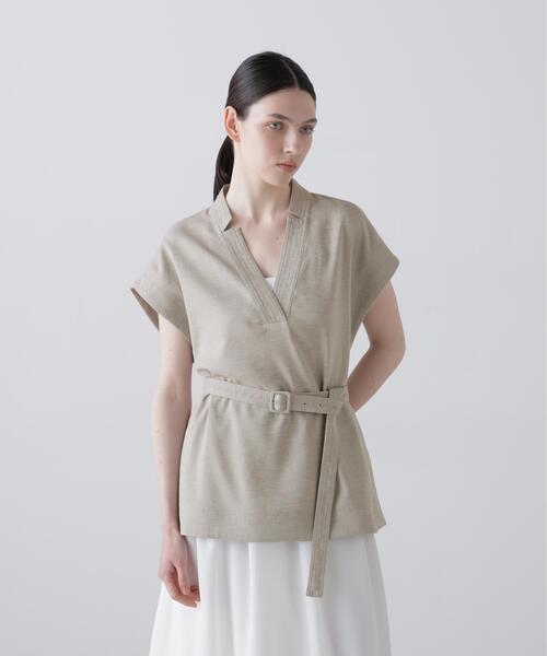 ADORE（アドーア）の「◆ナチュラルオックスブラウス（シャツ/ブラウス・レディース・ベージュ/ネイビー・38）」の16枚目の写真