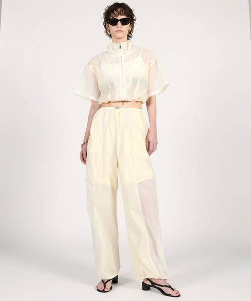 PRANK PROJECT(プランクプロジェクト)の「【2026Summer Pre-Order】シアーリップストップトラックパンツ / Sheer Ripstop Track Pants(その他パンツ・レディース・ホワイト/グレー/ブラック・38/36)」の4枚目の写真