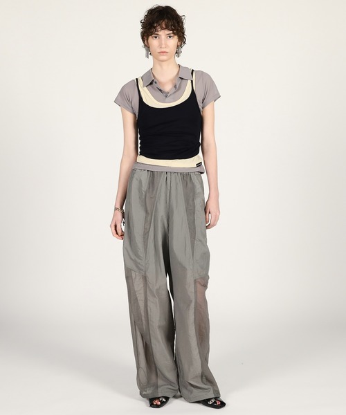 PRANK PROJECT(プランクプロジェクト)の「【2026Summer Pre-Order】シアーリップストップトラックパンツ / Sheer Ripstop Track Pants(その他パンツ・レディース・ホワイト/グレー/ブラック・38/36)」の8枚目の写真