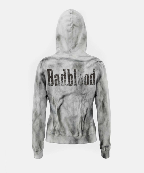 BADBLOOD(バッドブラッド)の「サンフェイデッド2 フードパーカー ジップアップ - ホワイト(パーカー・レディース・その他・M/S/L)」の2枚目の写真