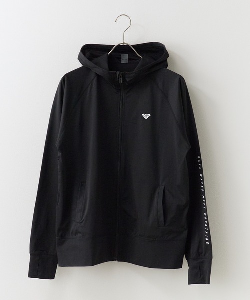 ROXY(ロキシー)の「ROXY/ロキシー HISTORICAL LOGO HOODIE ジップラッシュフーディ 2026年春夏(パーカー・レディース・ホワイト/ブラック・S/M/L)」の2枚目の写真