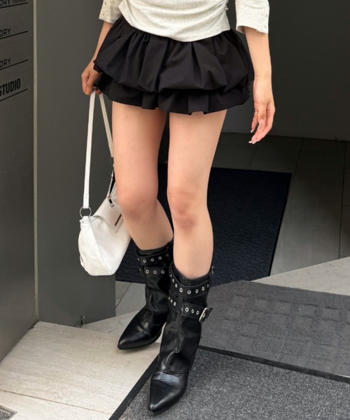 RAY CASSIN(レイカズン)の「ベルト付きショートブーツ(ブーツ・レディース・ブラウン/ブラック・L/M/S)」の21枚目の写真