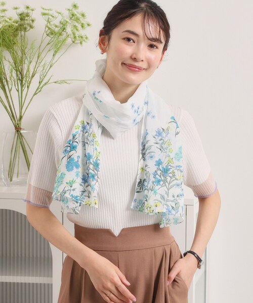 ITS'DEMO(イッツデモ)の「箱入りグラデフラワーストール(ストール/ショール・レディース・ブルー系5/ピンク系その他・00)」の8枚目の写真