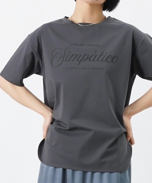 LUCA/LADY LUCK LUCA(ルカ/レディラックルカ)の「LC/LLL 筆記体ロゴTシャツ(Tシャツ/カットソー・レディース・チャコールグレー/オフホワイト/ベージュ・FREE)」の14枚目の写真