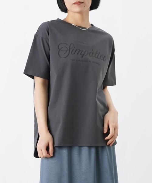 LUCA/LADY LUCK LUCA(ルカ/レディラックルカ)の「LC/LLL 筆記体ロゴTシャツ(Tシャツ/カットソー・レディース・チャコールグレー/オフホワイト/ベージュ・FREE)」の11枚目の写真