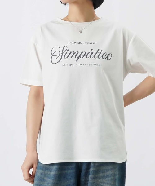 LUCA/LADY LUCK LUCA(ルカ/レディラックルカ)の「LC/LLL 筆記体ロゴTシャツ(Tシャツ/カットソー・レディース・チャコールグレー/オフホワイト/ベージュ・FREE)」の8枚目の写真