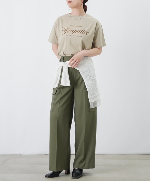 LUCA/LADY LUCK LUCA(ルカ/レディラックルカ)の「LC/LLL 筆記体ロゴTシャツ(Tシャツ/カットソー・レディース・チャコールグレー/オフホワイト/ベージュ・FREE)」の21枚目の写真