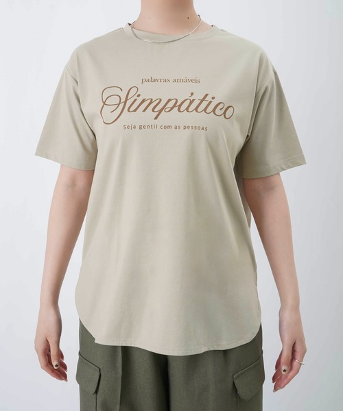 LUCA/LADY LUCK LUCA(ルカ/レディラックルカ)の「LC/LLL 筆記体ロゴTシャツ(Tシャツ/カットソー・レディース・チャコールグレー/オフホワイト/ベージュ・FREE)」の22枚目の写真