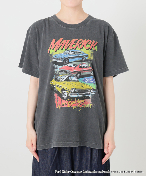 GOOD ROCK SPEED(グッドロックスピード)の「GOOD ROCK SPEED / グッドロックスピード Ford MAVERICK T-SHIRT(Tシャツ/カットソー・レディース・チャコールグレー・SMALL/LARGE/MEDIUM)」の2枚目の写真