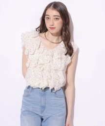 エアリーラッフルブラウス
