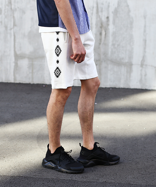 BASECONTROL(ベースコントロール)の「トライバルショートパンツ(その他パンツ・メンズ・グレー/ホワイト/ブラック・X-LARGE/SMALL/LARGE/MEDIUM)」の1枚目の写真