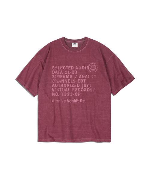 VENHIT(ベンヒット)の「DATA11-23 ピグメント半袖Tシャツ(Tシャツ/カットソー・レディース・ピンク/チャコール・MEDIUM/LARGE/X-LARGE)」の1枚目の写真