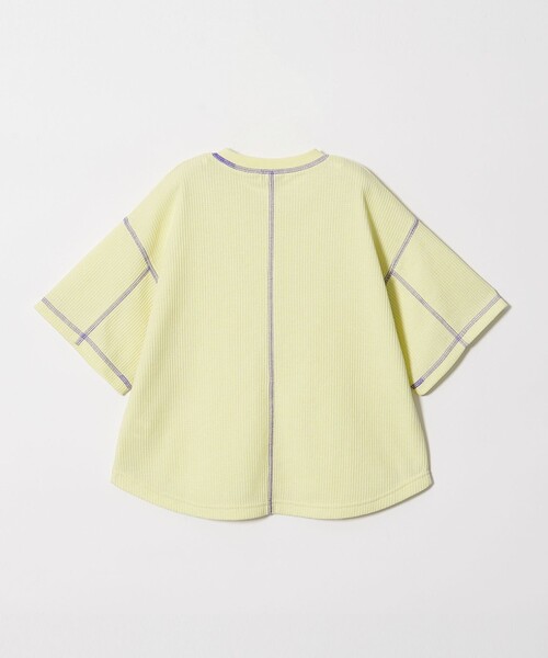 green label relaxing(グリーンレーベルリラクシング)の「【スタメンシリーズ】ドライワッフル 配色ステッチ Tシャツ / キッズ 100cm-160cm(Tシャツ/カットソー・キッズ・ライトブルー/ダークグレー/イエロー・130cm/120cm/110cm/100cm/160cm/150cm/140cm)」の13枚目の写真