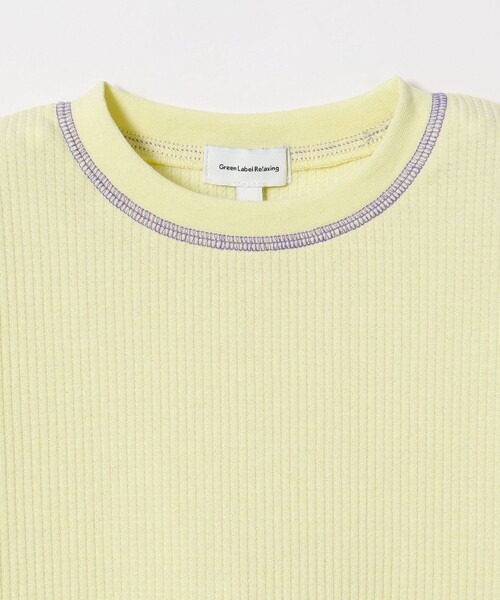 green label relaxing(グリーンレーベルリラクシング)の「【スタメンシリーズ】ドライワッフル 配色ステッチ Tシャツ / キッズ 100cm-160cm(Tシャツ/カットソー・キッズ・ライトブルー/ダークグレー/イエロー・130cm/120cm/110cm/100cm/160cm/150cm/140cm)」の14枚目の写真
