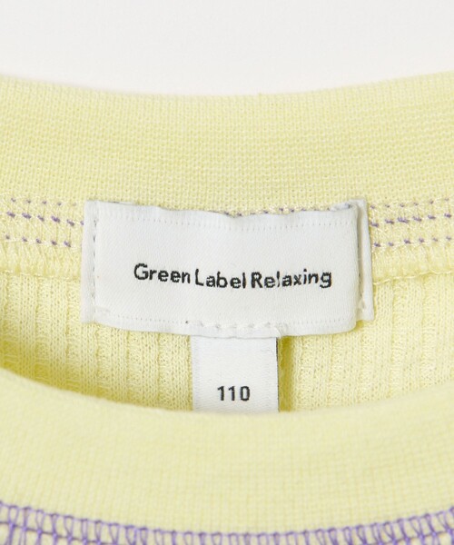 green label relaxing(グリーンレーベルリラクシング)の「【スタメンシリーズ】ドライワッフル 配色ステッチ Tシャツ / キッズ 100cm-160cm(Tシャツ/カットソー・キッズ・ライトブルー/ダークグレー/イエロー・130cm/120cm/110cm/100cm/160cm/150cm/140cm)」の19枚目の写真