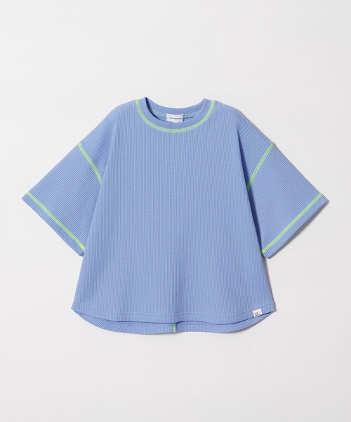 green label relaxing(グリーンレーベルリラクシング)の「【スタメンシリーズ】ドライワッフル 配色ステッチ Tシャツ / キッズ 100cm-160cm(Tシャツ/カットソー・キッズ・ライトブルー/ダークグレー/イエロー・130cm/120cm/110cm/100cm/160cm/150cm/140cm)」の22枚目の写真
