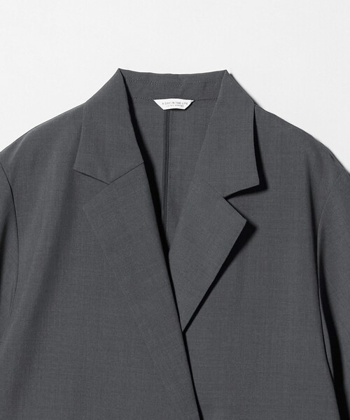 A DAY IN THE LIFE UNITED ARROWS(アデイインザライフユナイテッドアローズ)の「ダブルブレスト ショートスリーブ シャツジャケット ‐セットアップ対応・ウォッシャブル‐ <A DAY IN THE LIFE>(テーラードジャケット・レディース・ネイビー/その他1/ダークグレー/ナチュラル・FREE)」の17枚目の写真