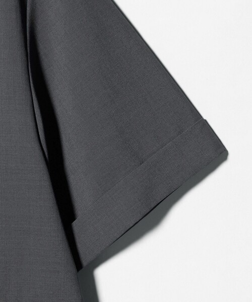 A DAY IN THE LIFE UNITED ARROWS(アデイインザライフユナイテッドアローズ)の「ダブルブレスト ショートスリーブ シャツジャケット ‐セットアップ対応・ウォッシャブル‐ <A DAY IN THE LIFE>(テーラードジャケット・レディース・ネイビー/その他1/ダークグレー/ナチュラル・FREE)」の18枚目の写真