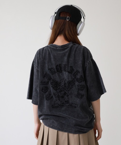 bike star（バイクスター）の「BIKE STAR エンジェル刺繍加工Tシャツ 半袖（Tシャツ/カットソー・メンズ・ピンク/ホワイト/チャコール・L/M）」の13枚目の写真