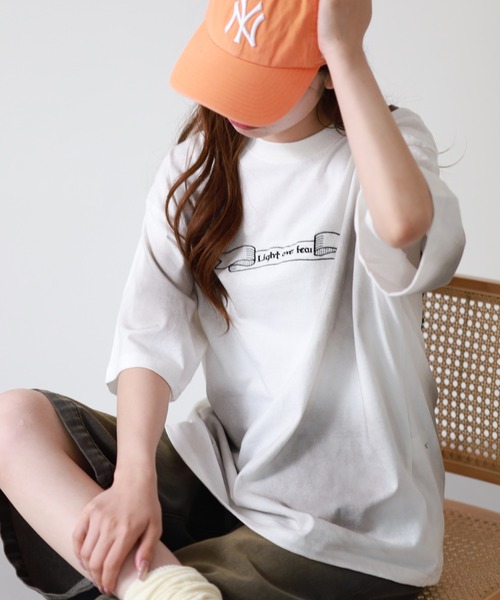 bike star（バイクスター）の「BIKE STAR エンジェル刺繍加工Tシャツ 半袖（Tシャツ/カットソー・メンズ・ピンク/ホワイト/チャコール・L/M）」の4枚目の写真