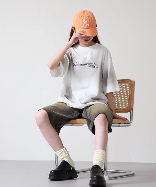 bike star（バイクスター）の「BIKE STAR エンジェル刺繍加工Tシャツ 半袖（Tシャツ/カットソー・メンズ・ピンク/ホワイト/チャコール・L/M）」の10枚目の写真
