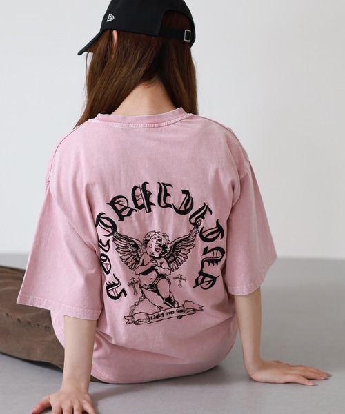bike star（バイクスター）の「BIKE STAR エンジェル刺繍加工Tシャツ 半袖（Tシャツ/カットソー・メンズ・ピンク/ホワイト/チャコール・L/M）」の20枚目の写真