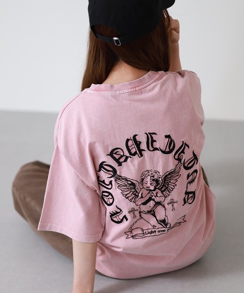 bike star（バイクスター）の「BIKE STAR エンジェル刺繍加工Tシャツ 半袖（Tシャツ/カットソー・メンズ・ピンク/ホワイト/チャコール・L/M）」の21枚目の写真