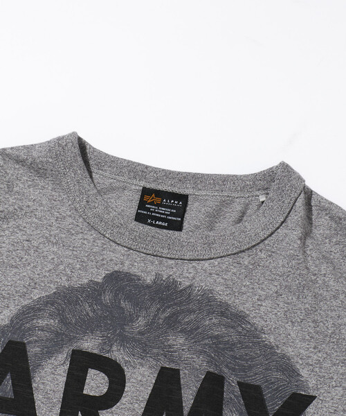 Alpha Industries（アルファインダストリーズ）の「Alpha Industries/アルファ インダストリーズ 別注 ARMY ベートーベン プリントTシャツ（Tシャツ/カットソー・メンズ・グレー・MEDIUM/LARGE/X-LARGE）」の3枚目の写真