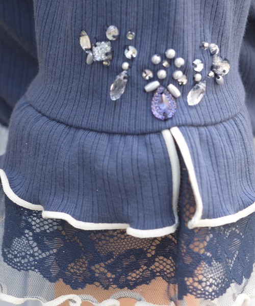 axes femme(アクシーズファム)の「接触冷感チュールメロープルオーバー(Tシャツ/カットソー・レディース・サックスブルー/ホワイト/ピンク/オレンジ/ネイビー・FREE)」の13枚目の写真