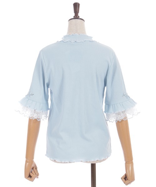 axes femme(アクシーズファム)の「接触冷感チュールメロープルオーバー(Tシャツ/カットソー・レディース・サックスブルー/ホワイト/ピンク/オレンジ/ネイビー・FREE)」の20枚目の写真